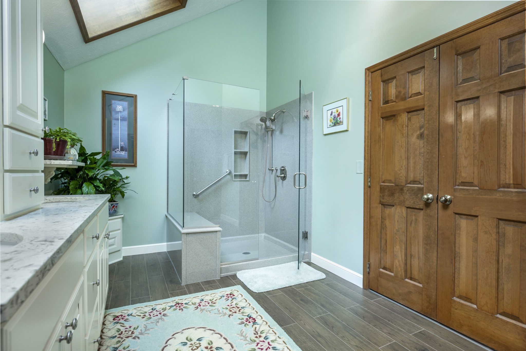 huge vaulted ceiling bathroom renovation in westerville ohio